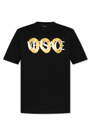 VERSACE◆Ｔシャツ ホワイト ブラック ブラウン shirt with logo Versace - T - SchaferandweinerShops CV